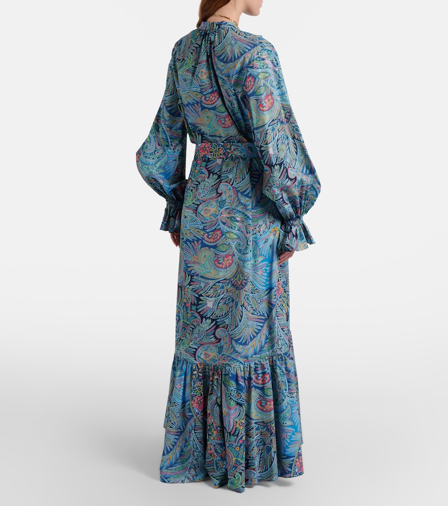 Paisley cotton-blend maxi dress