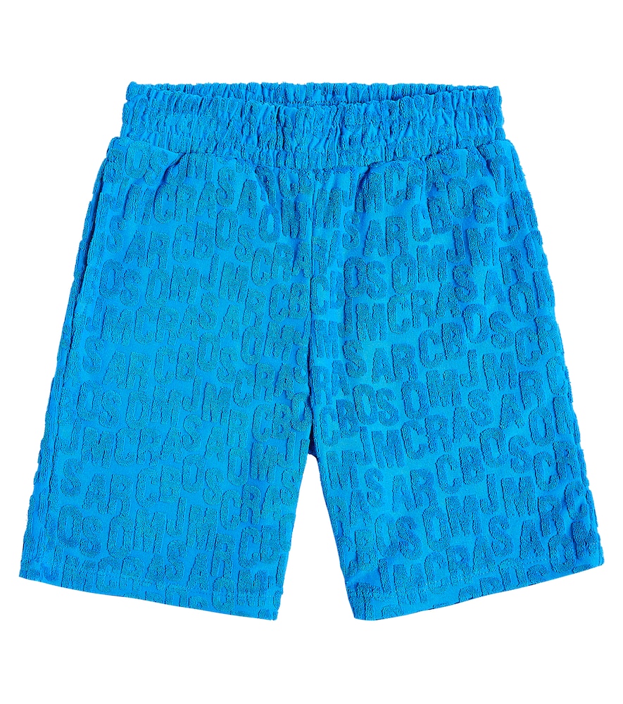 Marc Jacobs Kids Monogram jacquard cotton-blend terry shorts