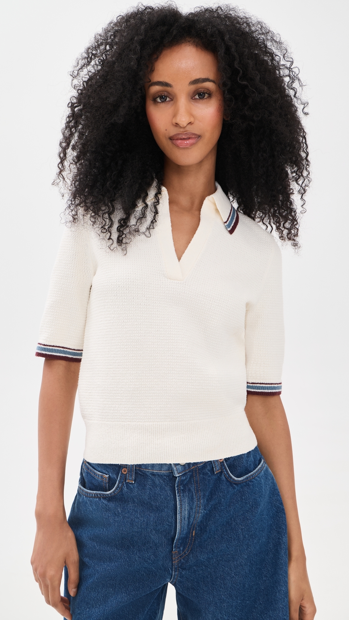 Quinelle Knit Polo Ecru