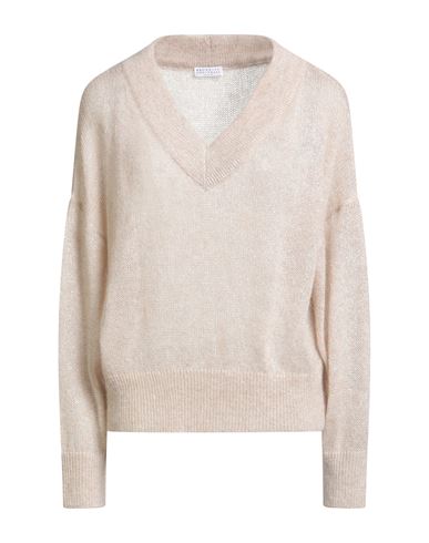 Woman Sweater Sand Size 3XL Mohair wool, Polyamide, Wool, Metallic fiber