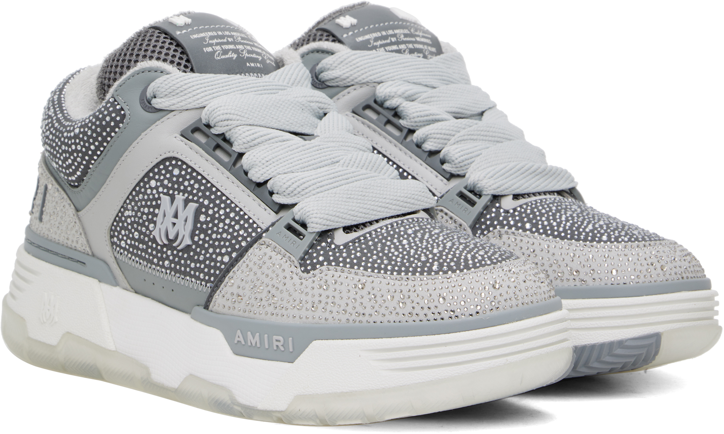 AMIRI Gray Crystal MA-1 Sneakers