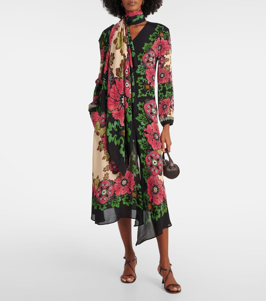Karis floral midi dress