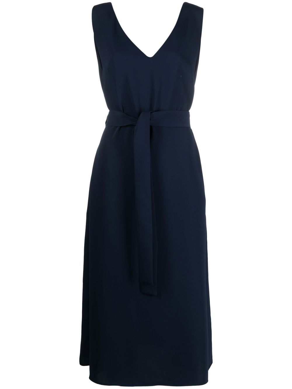 Tie-front sleeveless midi dress - Green