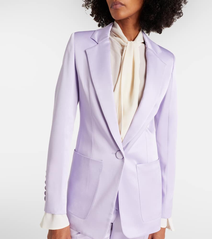 Crêpe satin blazer