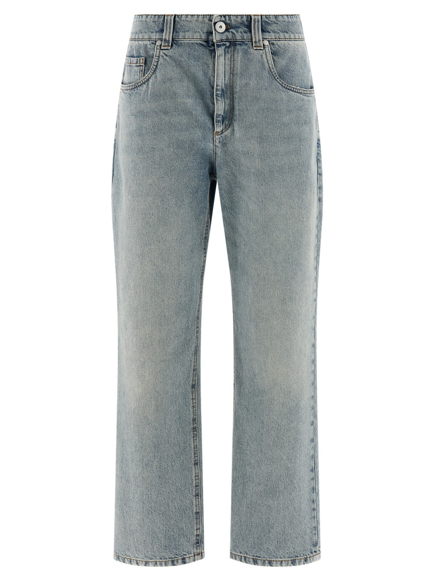 Brunello Cucinelli - retro style jeans belt loops five pocket