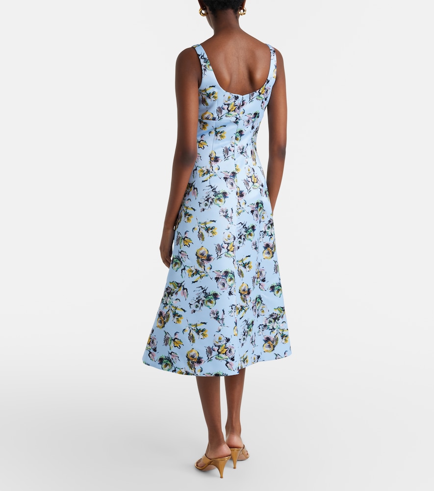 Abella floral satin cocktail dress
