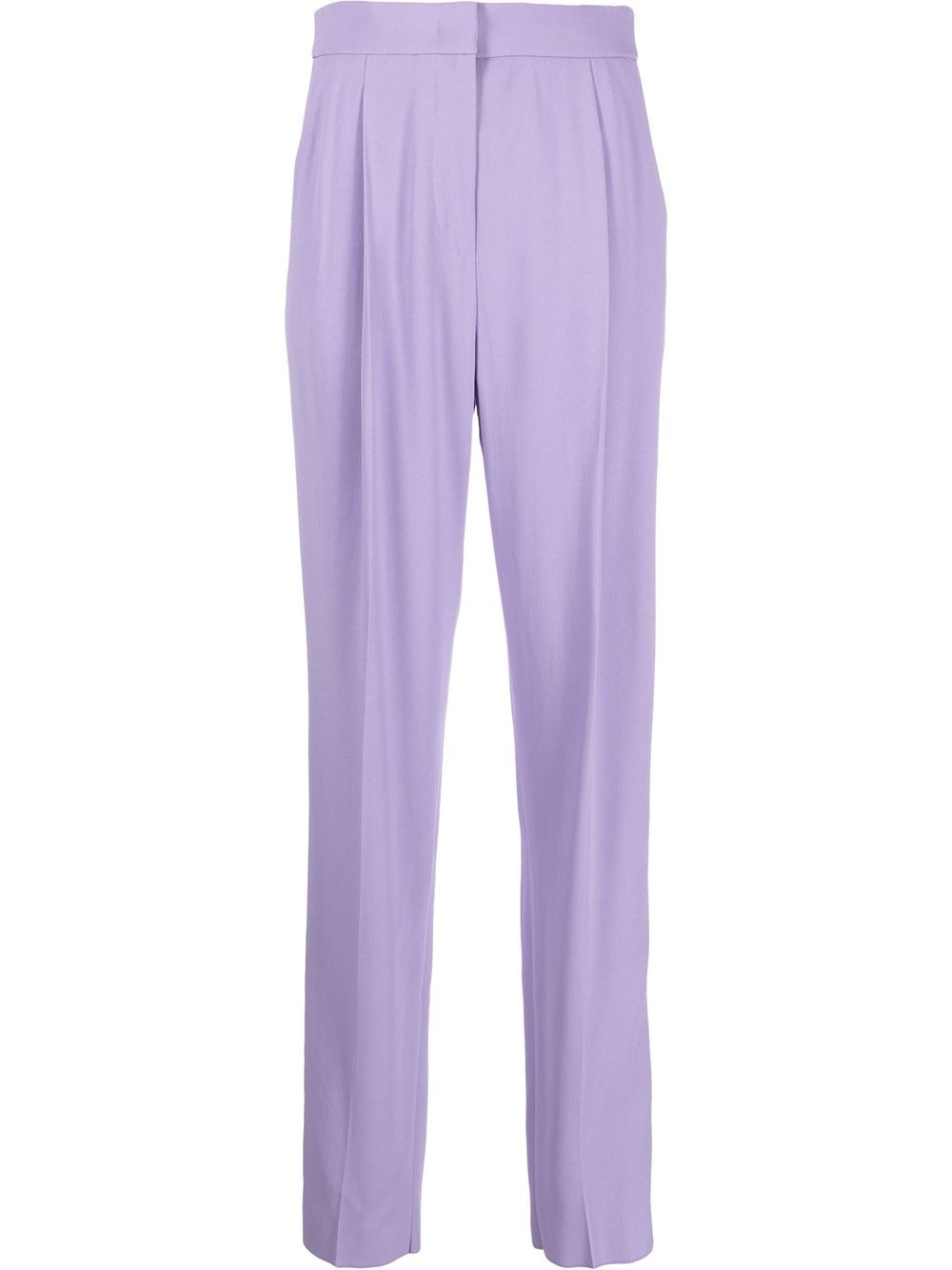 Side-stripe straight leg trousers - Purple