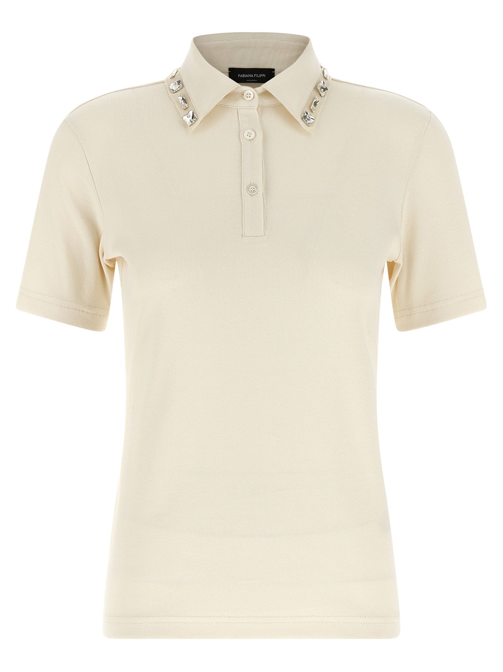 Crystal Collar Polo Shirt