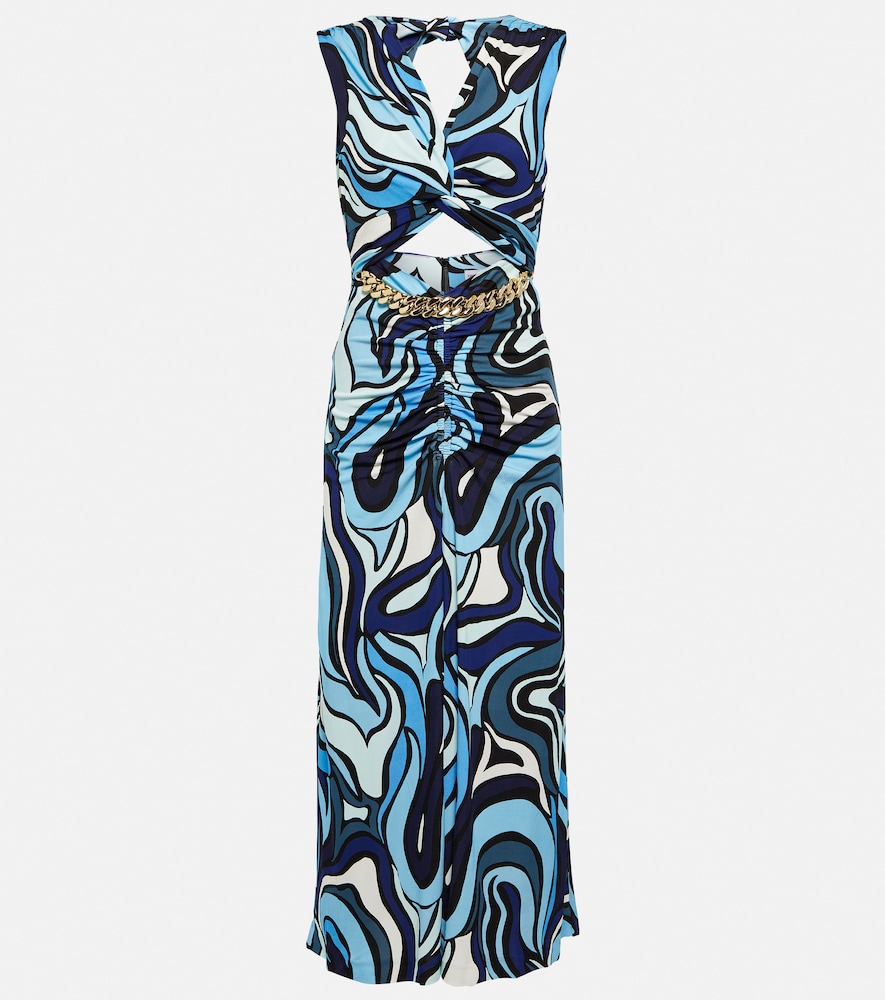 Rebecca Vallance Mira printed cutout midi dress
