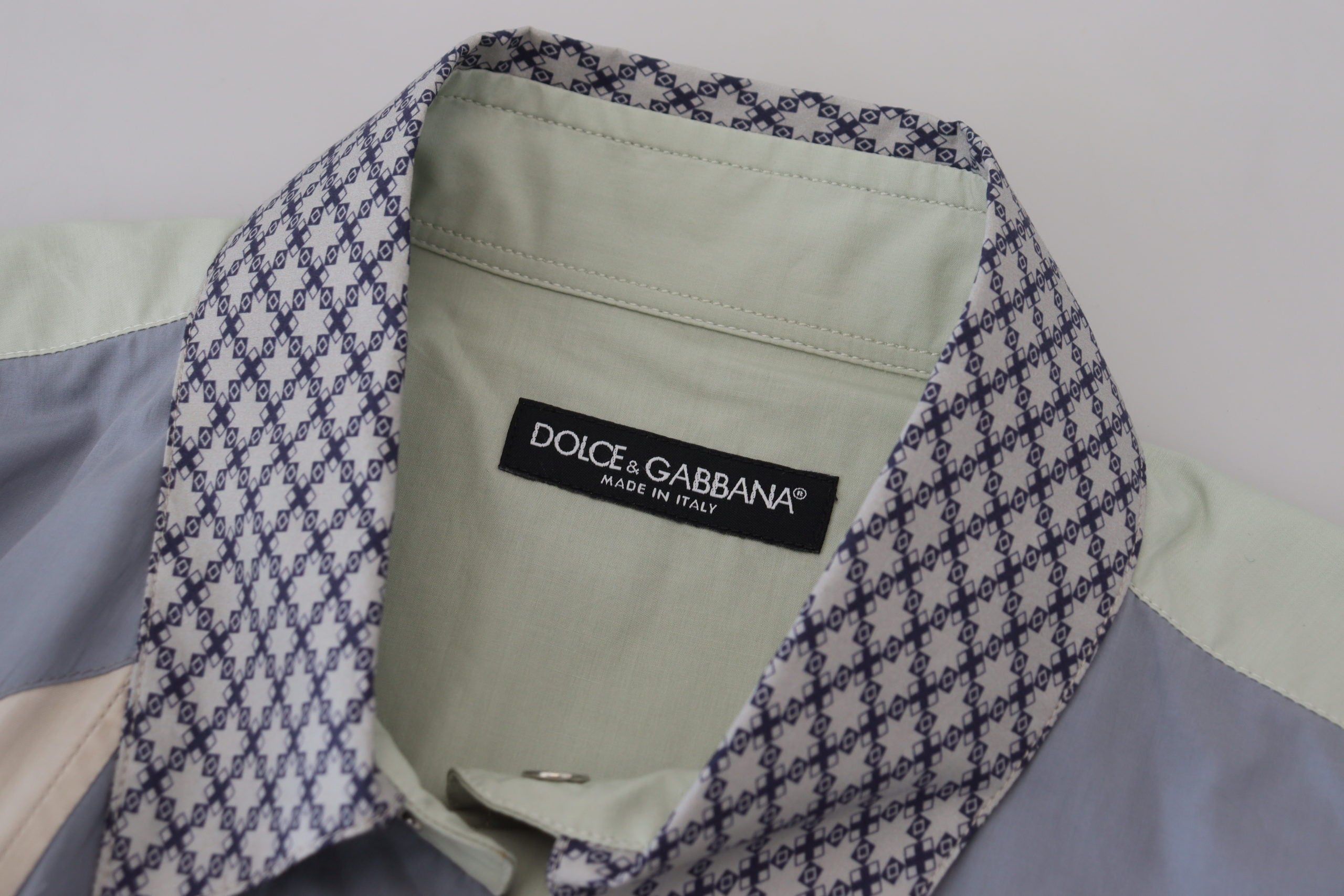 Patchwork Slim Fit Shirt — Multicolor