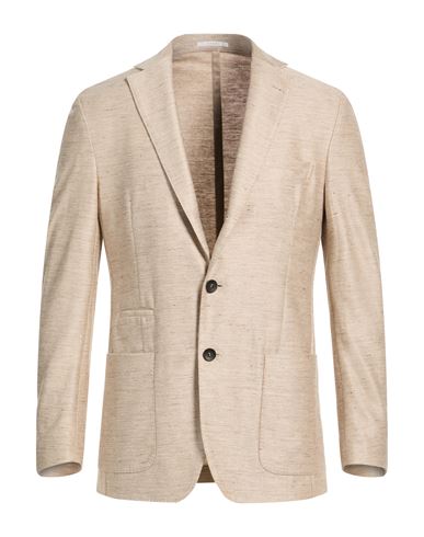 Man Blazer Sand Size 38 Cotton, Linen