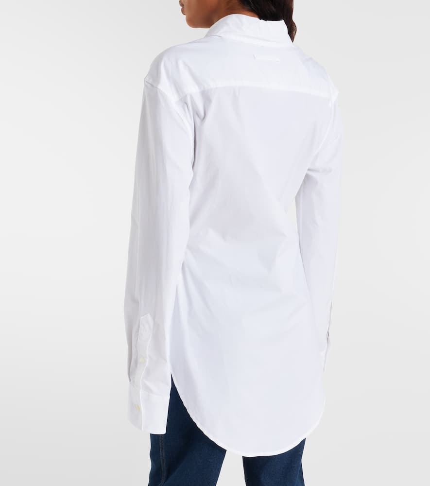 Printed cotton-blend shirt