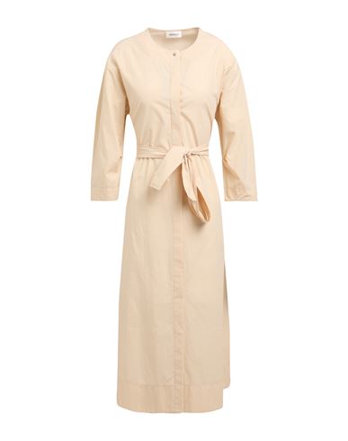 Woman Midi dress Beige Size 6 Cotton