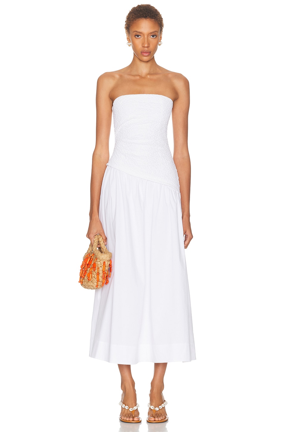 Staud KLEID NIA in Weiß - White. XS also in L