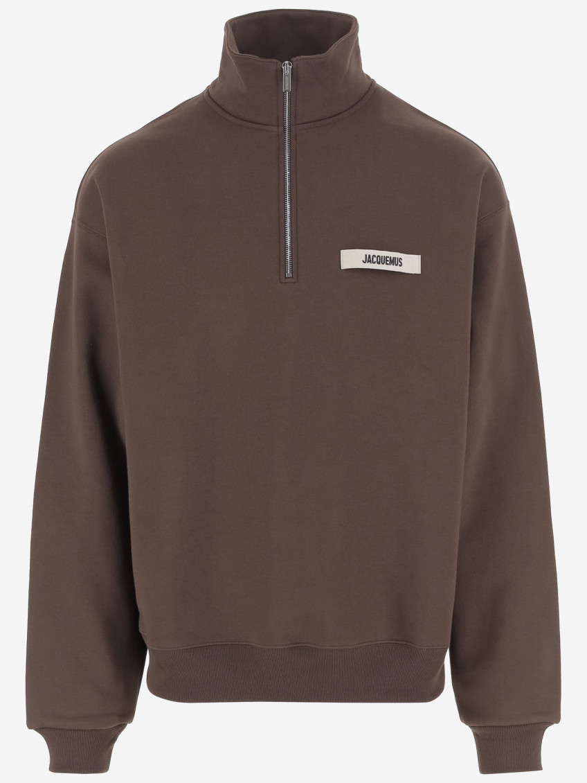 Logo-patch sweatshirt - Brown