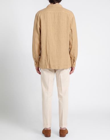 Man Shirt Sand Size S Linen