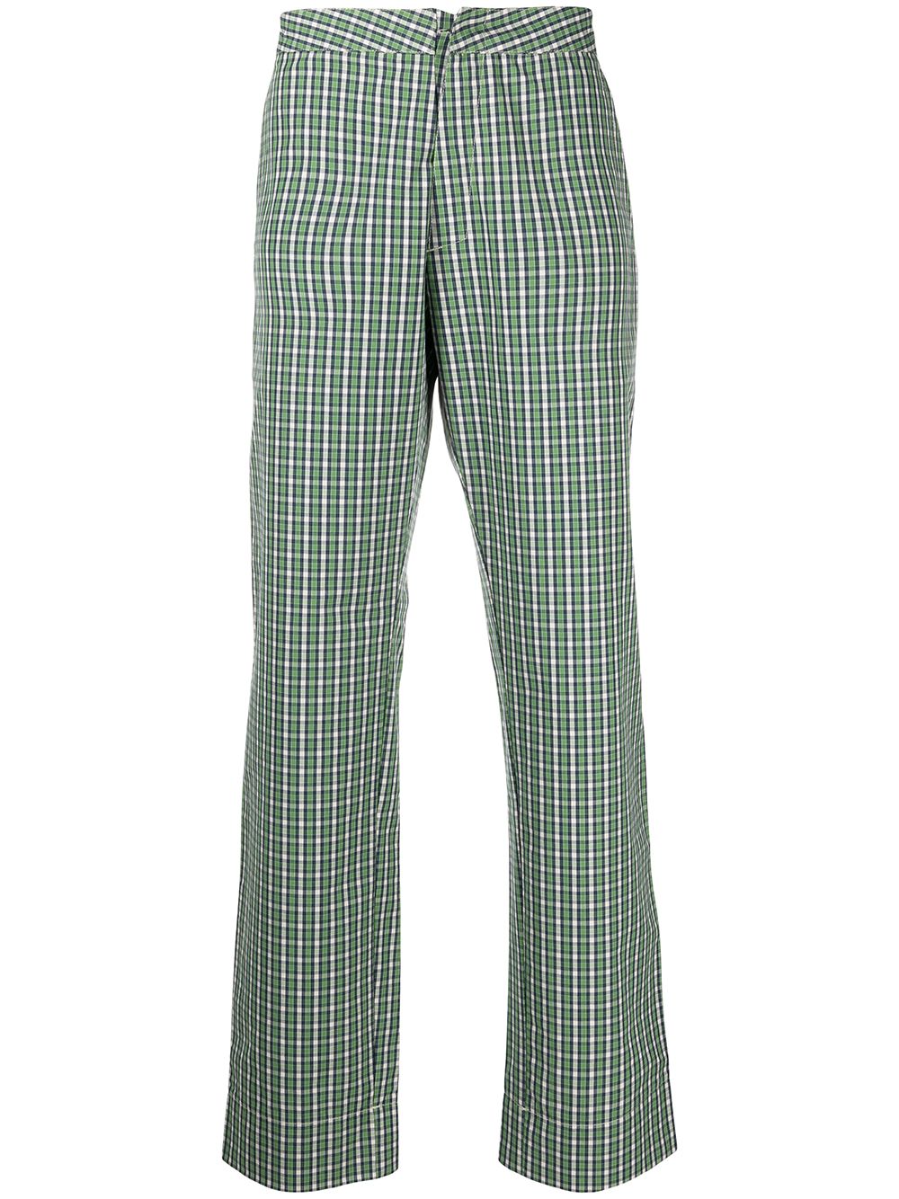 Royal check straight-leg trousers - Green
