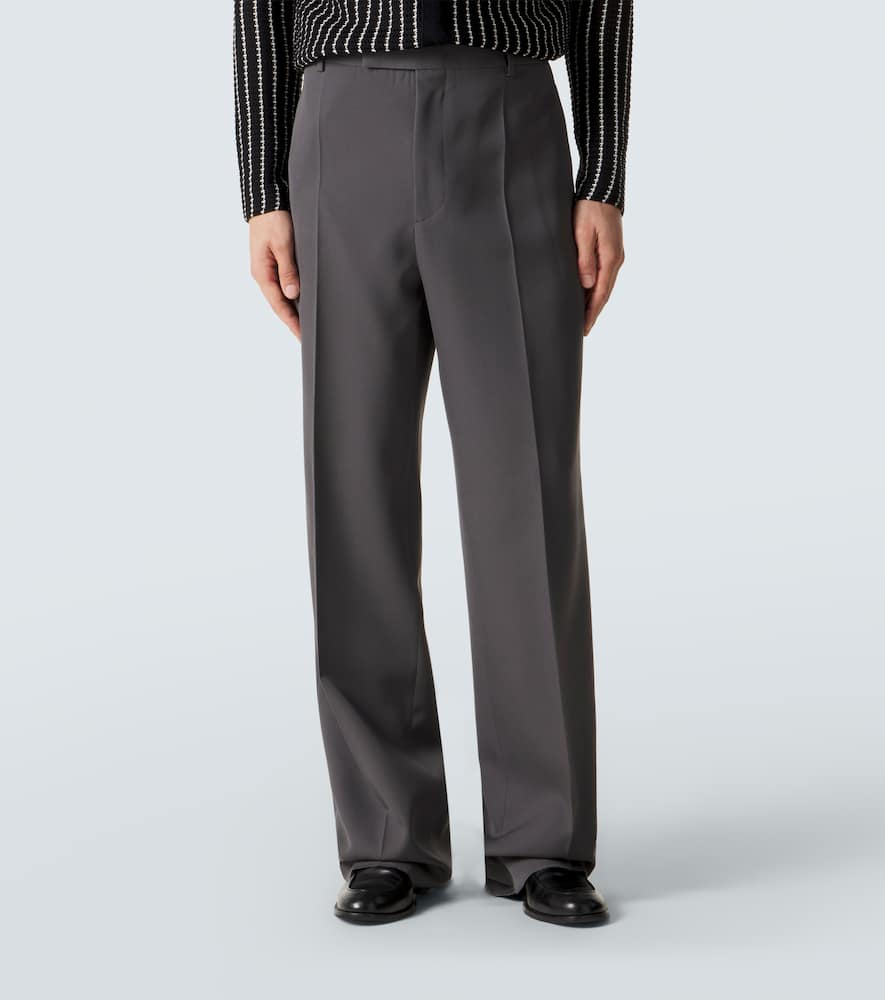 Wool wide-leg pants