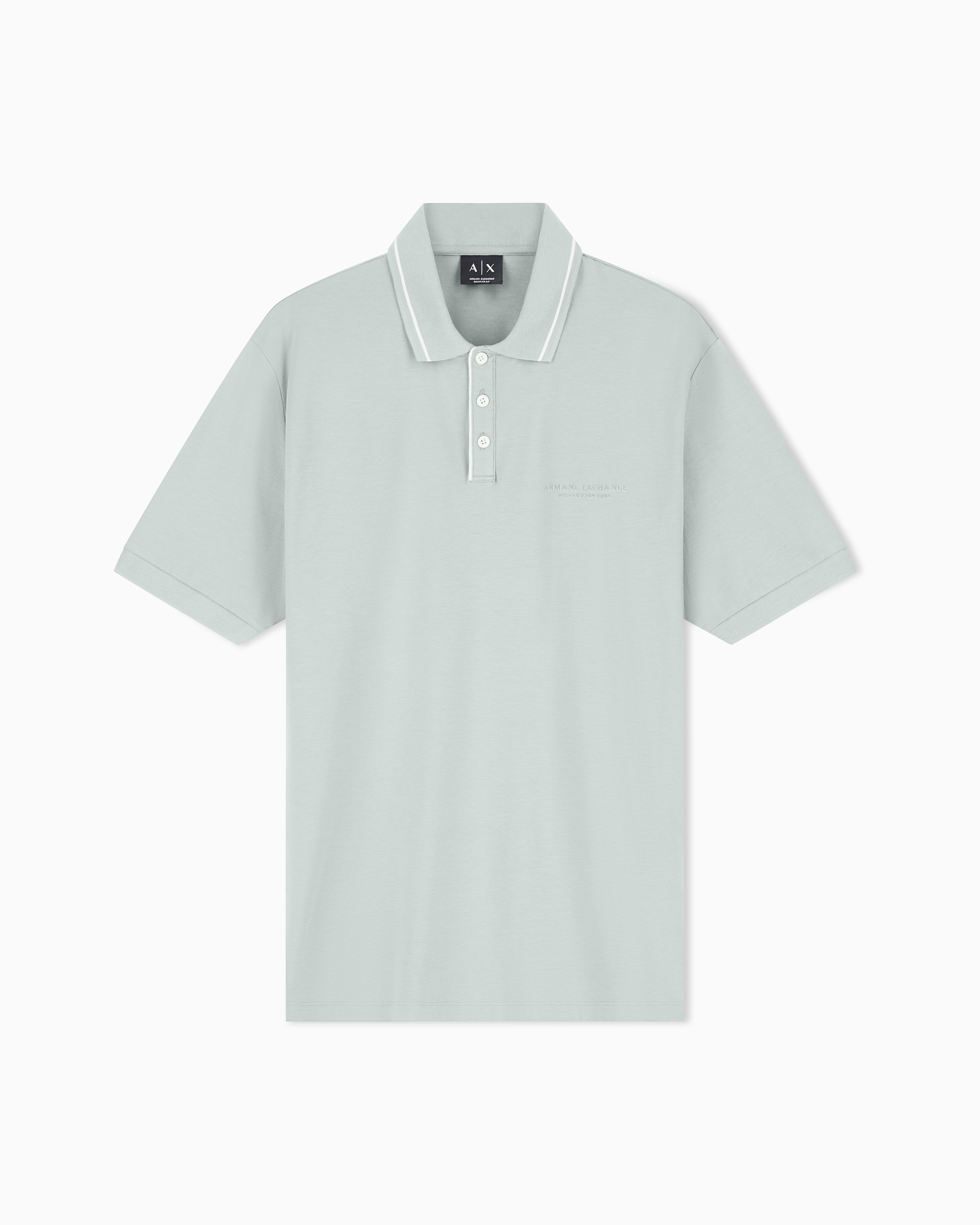 Polo shirt in stretch cotton with contrast trim Essential