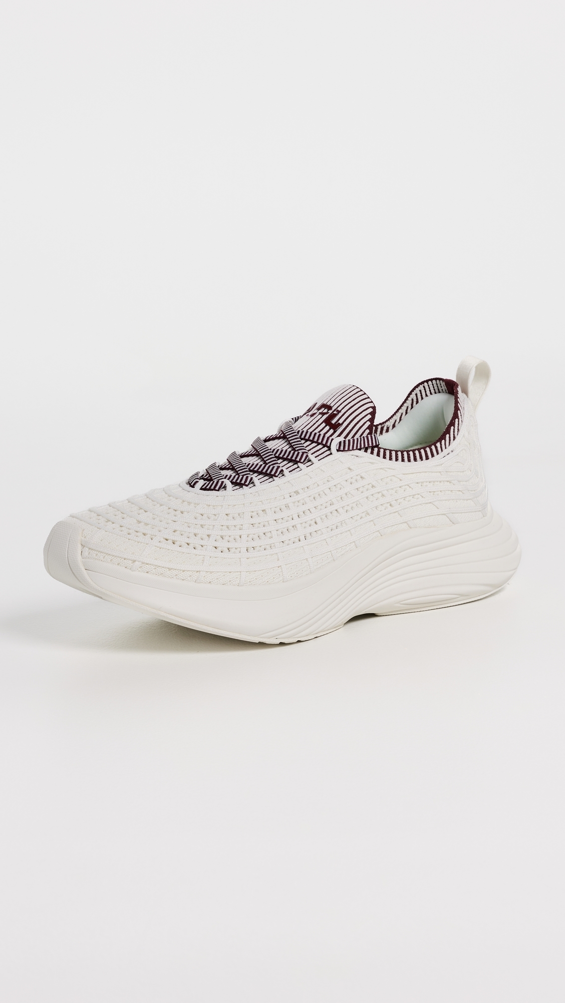 Techloom Zipline Sneakers Ivory/Burgundy/Ribbed