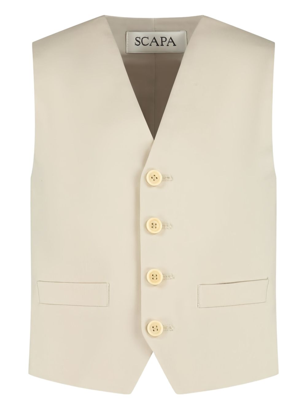 V-neck waistcoat - Neutrals