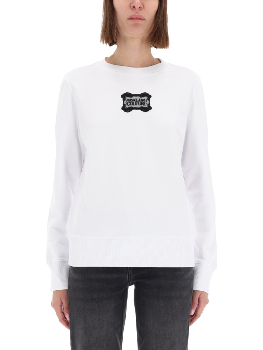 Versace Jeans Couture - ribbed hem long sleeve crew neck knitwear