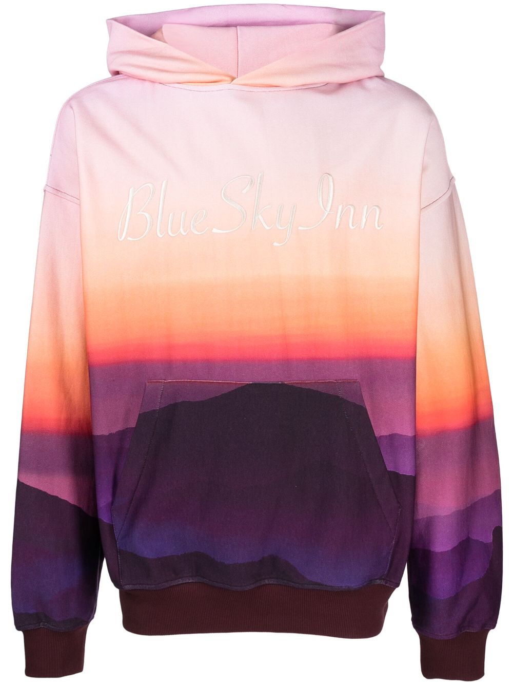 Graphic-print cotton hoodie - Pink