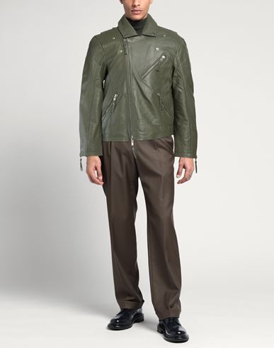 Man Jacket Military green Size L Sheepskin