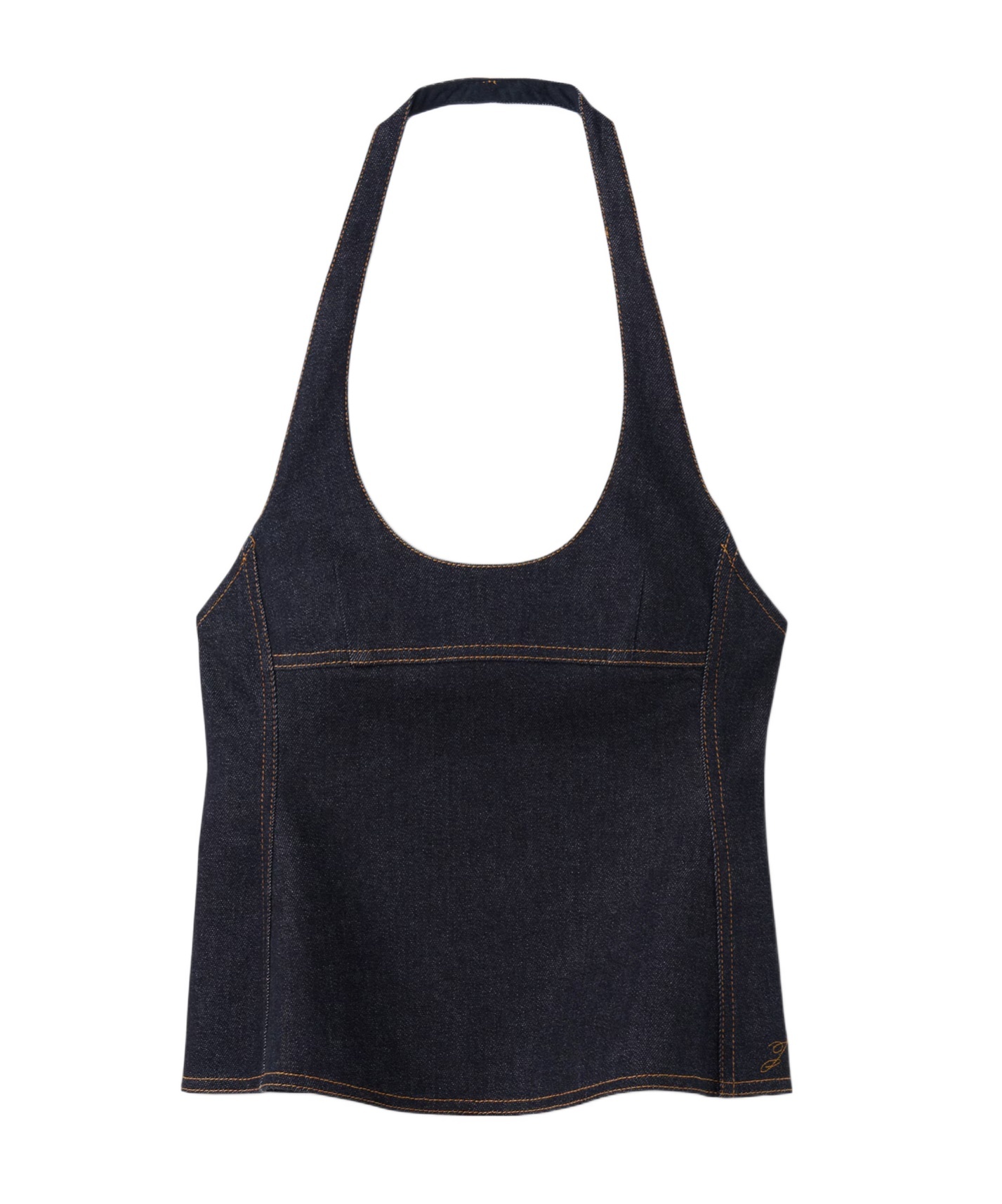 Denim Halterneck Top