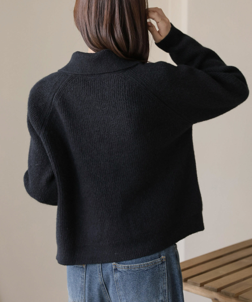 Two-way zip-up daily soft knit cardigan 3 colors