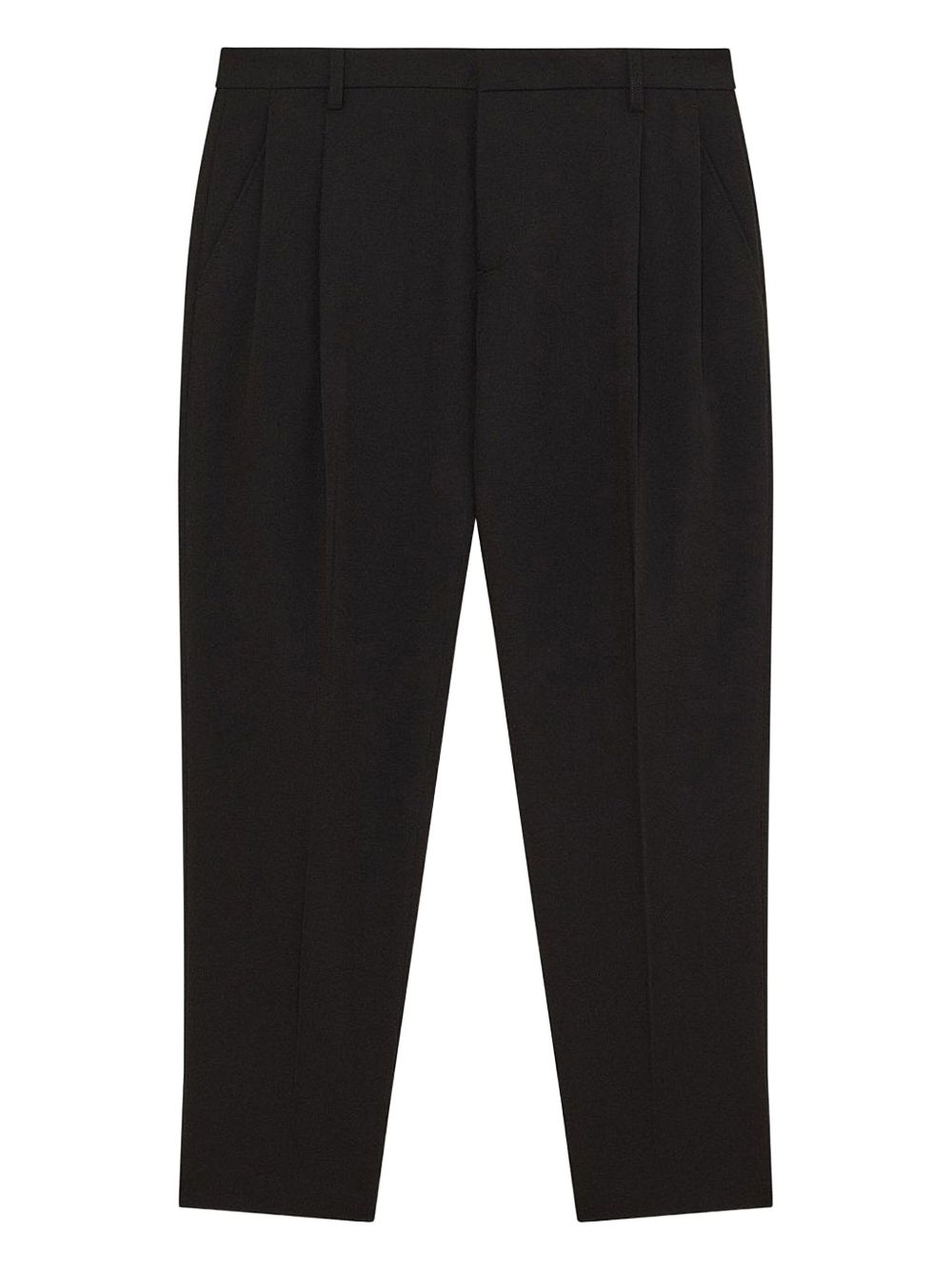 Pleated-detail trousers - Black