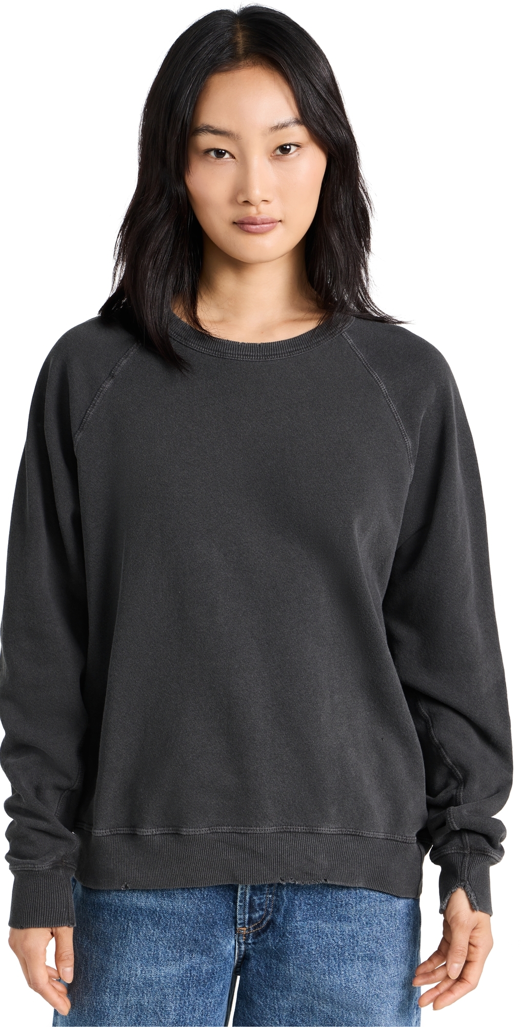 The College Sweatshirt Washed Black
