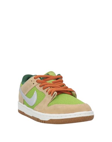 Woman Sneakers Lime green Size 4 Textile fibers, Leather