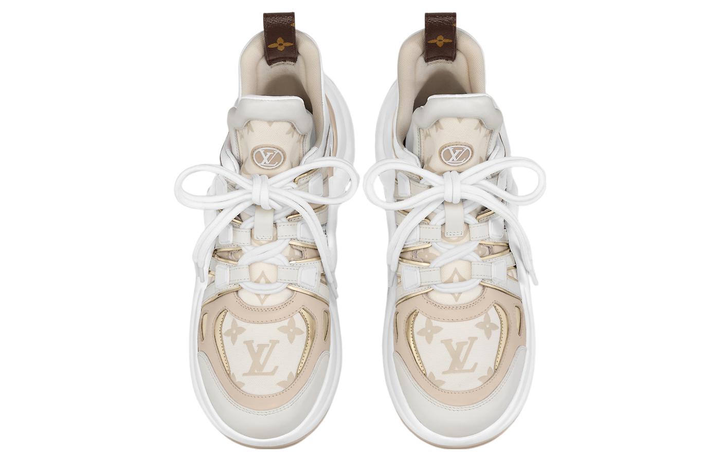 (WMNS) LV Archlight Sneakers 'Beige Monogram Gold'