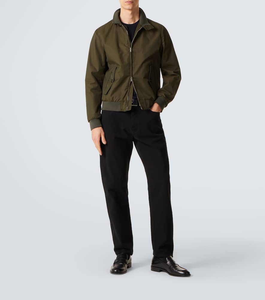 Cotton-blend bomber jacket