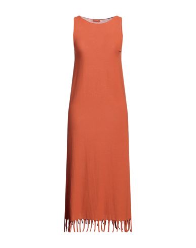 Archivio B Woman Midi dress Orange Size S Cotton