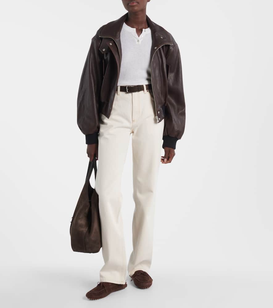 High-rise straight jeans