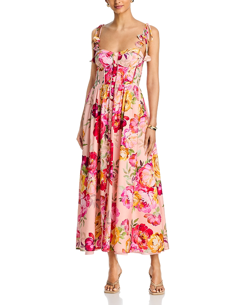 Floral Corset Midi Dress - Exclusive