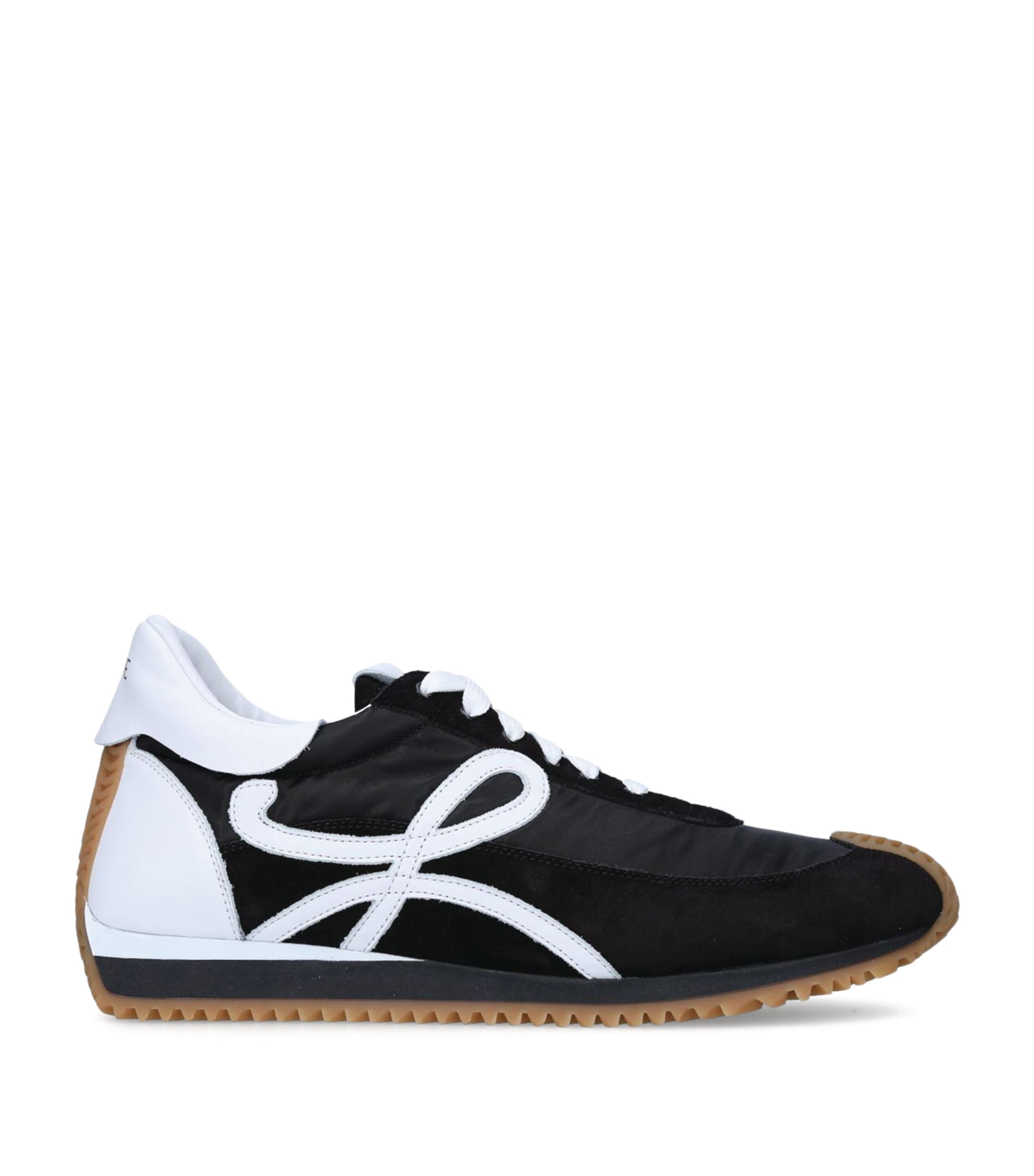 Suede-Panel Flow Runner Sneakers
