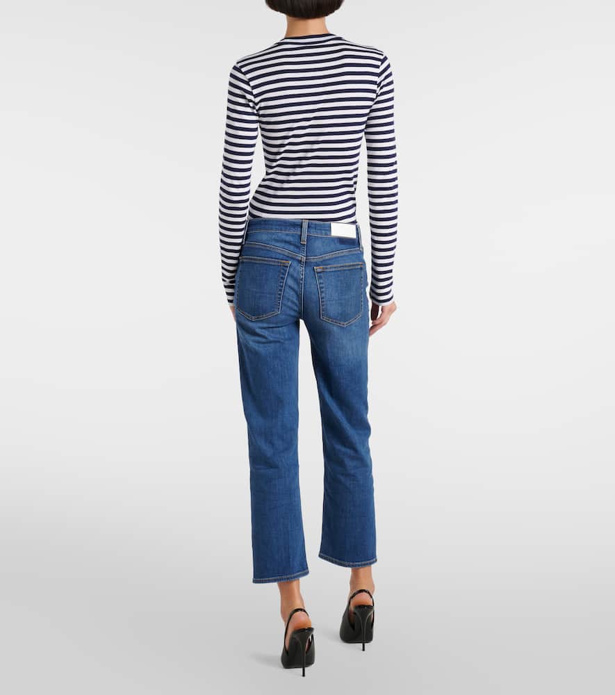 Stove Pipe mid-rise straight jeans