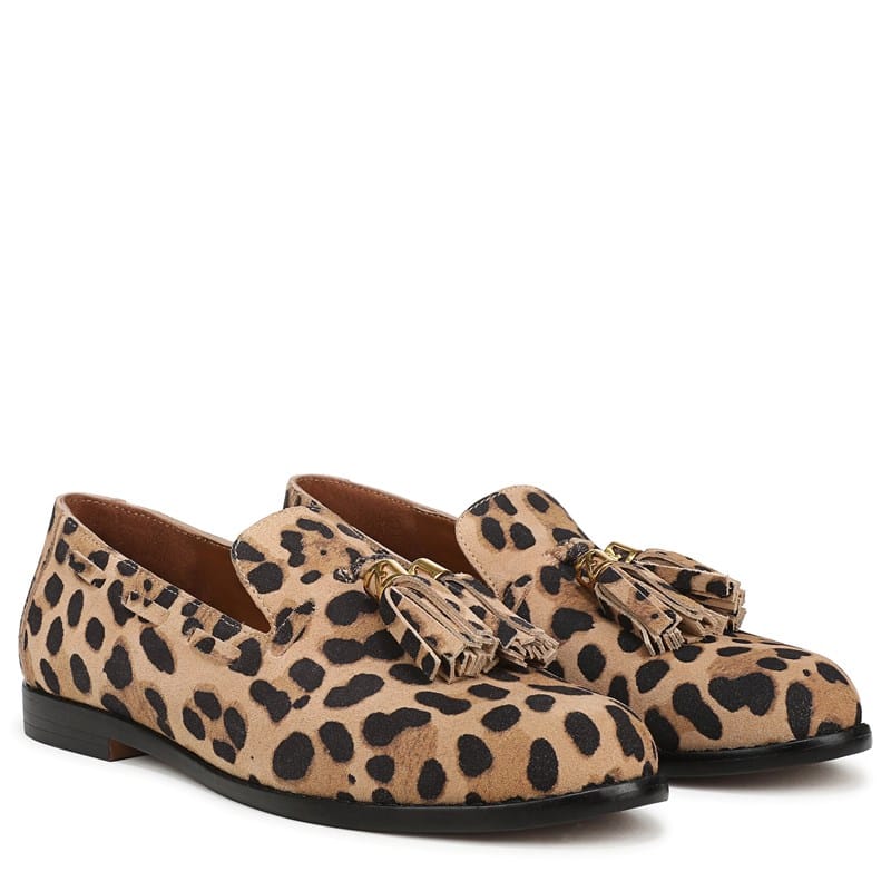 Women's Hartlie Tassel Loafers (Brown Leopard Print Suede)