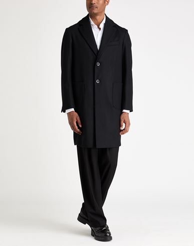 Man Coat Black Size 36 Wool, Polyamide