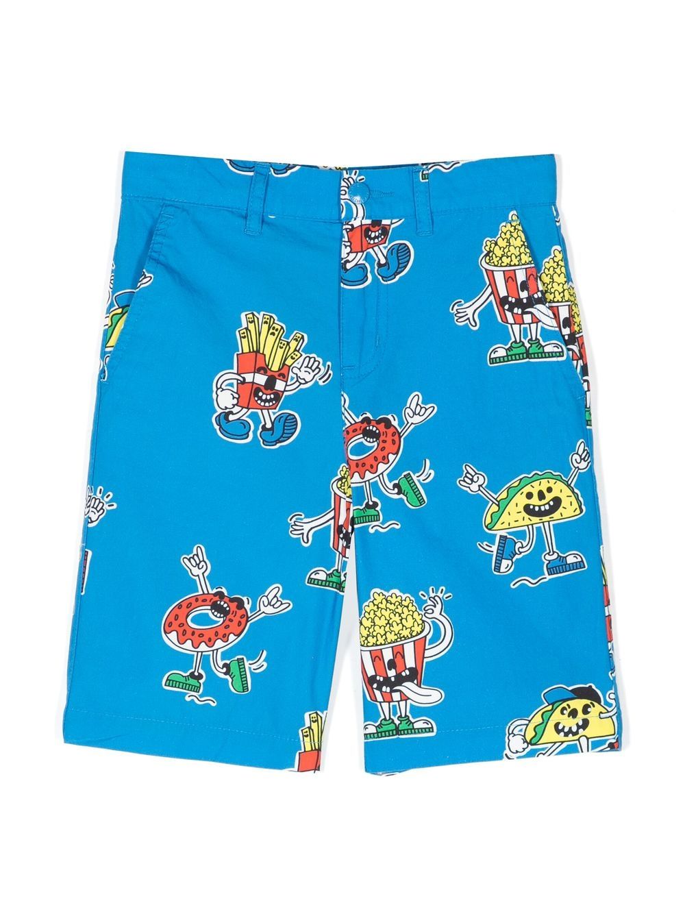 Graphic-print chino shorts - Blue