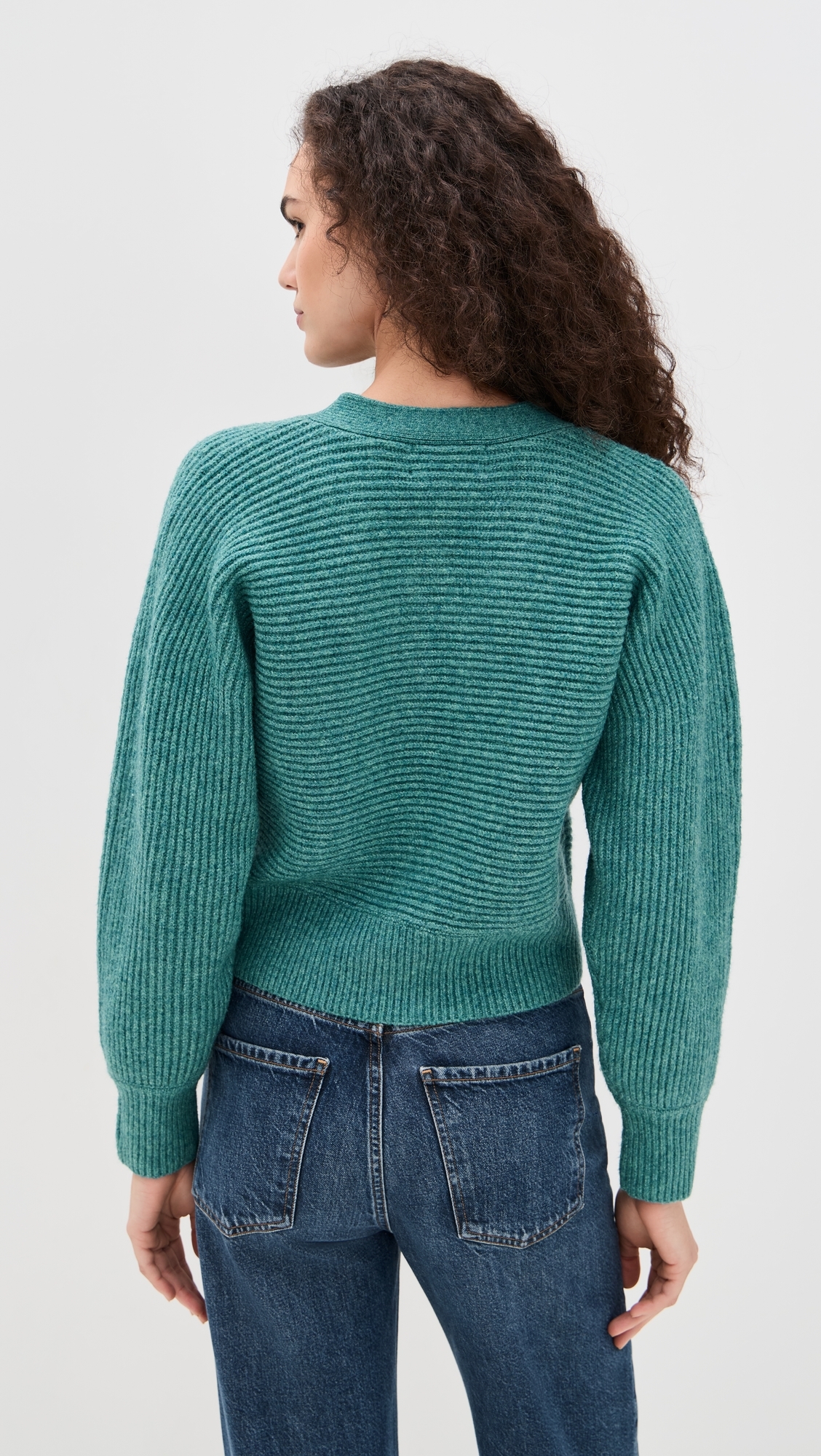 Mira Stitched Cardigan Teal