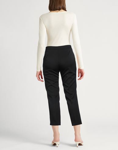 Woman Pants Black Size 10 Polyester, Virgin Wool, Elastane