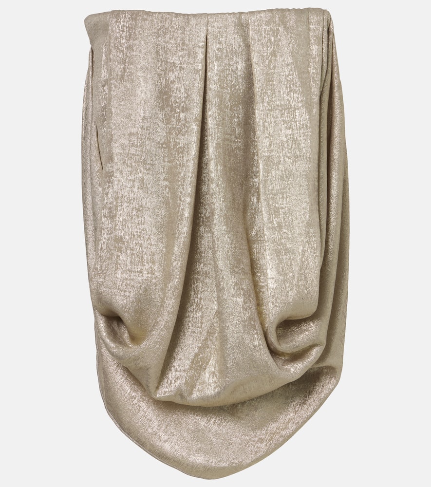 Zeal draped lamé top