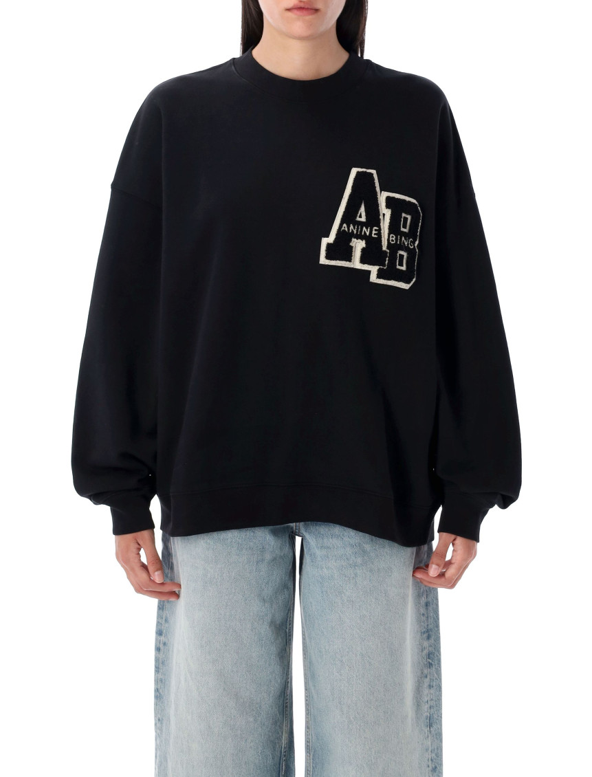 Black Crewneck Logo Sweatshirt