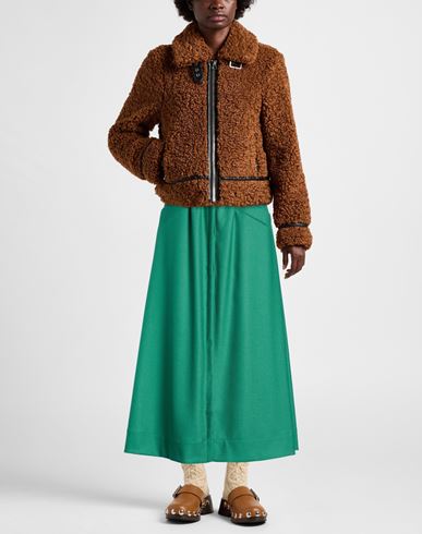 Woman Midi skirt Green Size 10 Virgin Wool
