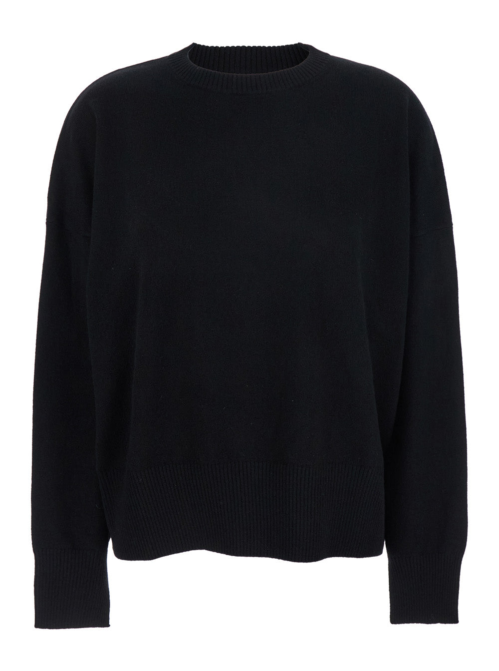 Cashmere Crewneck Sweater — Black