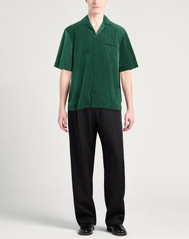 Man Shirt Dark green Size M Polyamide